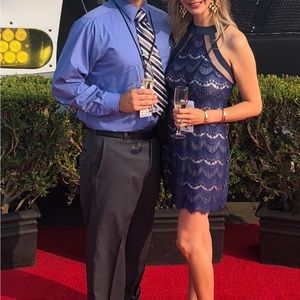 Blue lace dress